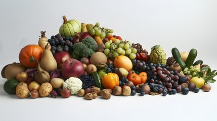 Natural Display of Fresh Fruits on Wooden Surface for Inviting and Healthy Eating Experience