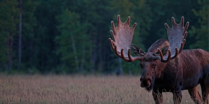 Majestic Bull Moose. Generative AI