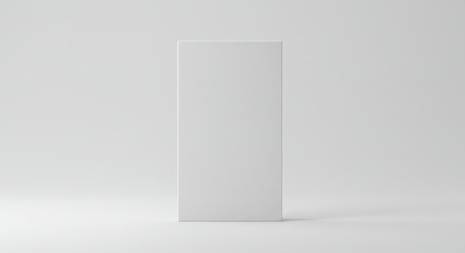 Blank White Box Mockup - Clean, minimalist of a tall, blank white box, perfect for packaging design presentations