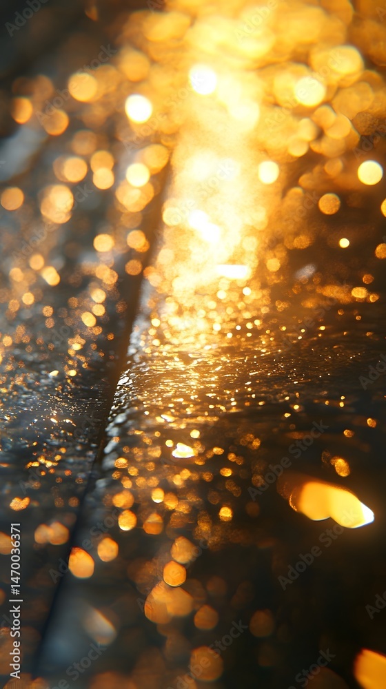 Poster vibrant shimmering light reflections creating a mesmerizing glittering glow in the image