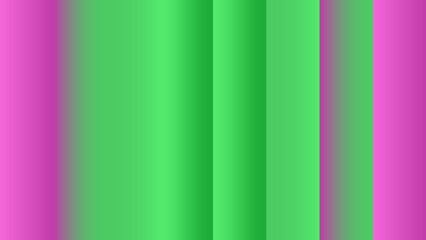 Abstract vertical stripes in vibrant pink and green hues with gradient shading