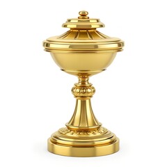 golden cup on a white background