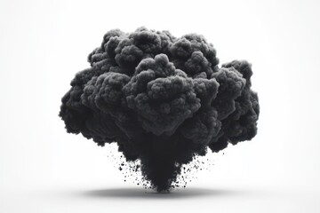Dark, dense cloud of smoke or soot explosion