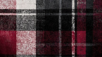 Red, white, black pattern of overlapping strips