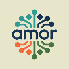 Abstract Amor Logo Design with Connected Circles