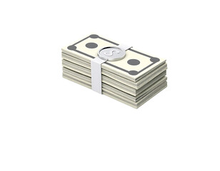 Pile of Cash Stacked Dollar Bills
