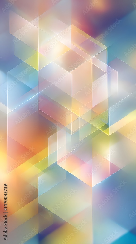 Poster a visually striking abstract image featuring a dynamic composition of bold geometric shapes and a vi