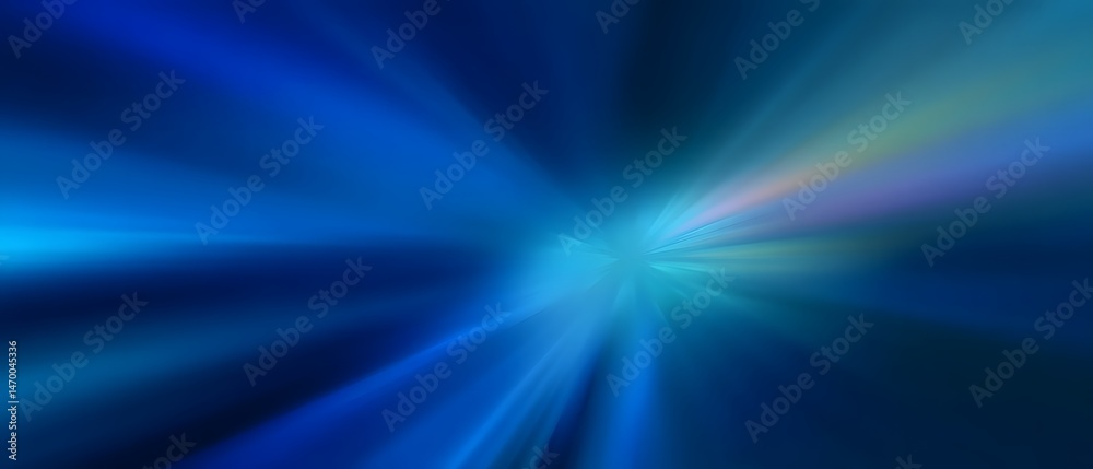 Poster A vibrant dynamic abstract image featuring a blurred blue background with a captivating gradient of light and motion creating a mesmerizing and futuristic visual effect
