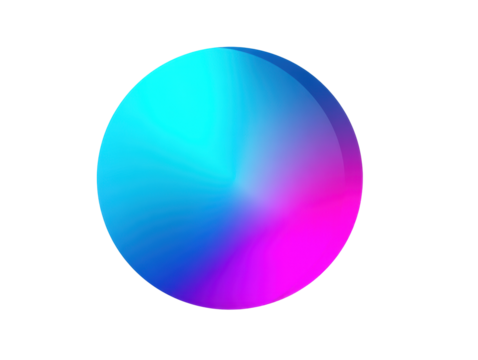 Vivid blue and pink circular gradient design