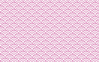 青海波模様／赤