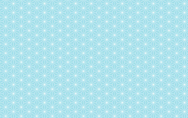 麻の葉模様／青