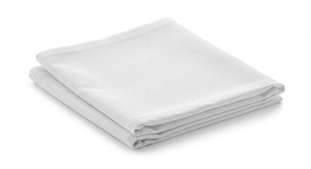 Crisp White Fabric Stack - Two neatly folded pieces of white fabric, ideal for showcasing textures, cleanliness, and luxury. Perfect for websites or advertisements
