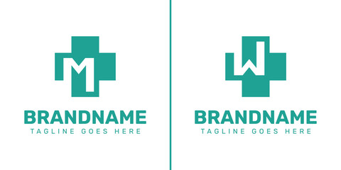 Letter M and W Medical Plus Logo, representing care, health, and trusted medical services