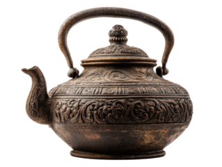 Vintage decorative kettle for tea preparation and serving