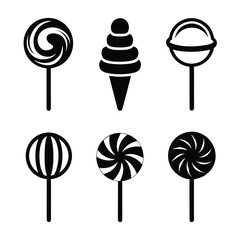 Minimalist Lollipop Icon Vector Design.