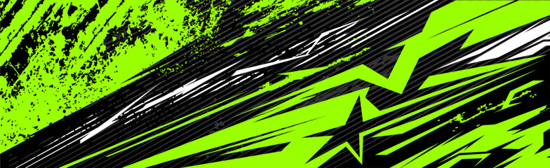 Abstract Car decal design vector. Graphic abstract stripe racing background kit designs for wrap vehicle, race car, rally, adventure and livery