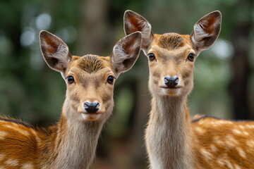 Fallow deer (Cervus elaphus) in the forest