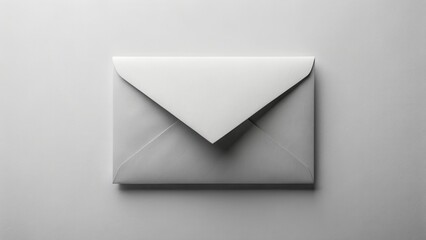 A Simple, Closed, Light Grey Envelope on a Flat Surface, Ready for Correspondence or Delivery