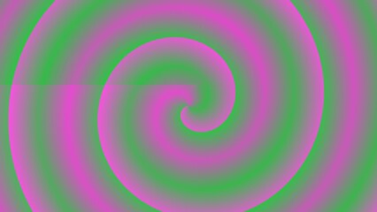 Hypnotic pink and green spiral gradient