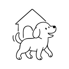 Dog Activity at home walking at home