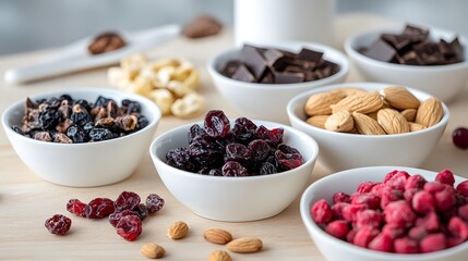 Vibrant Superfood Snacks Display with Organized Healthy Nutrition Selection