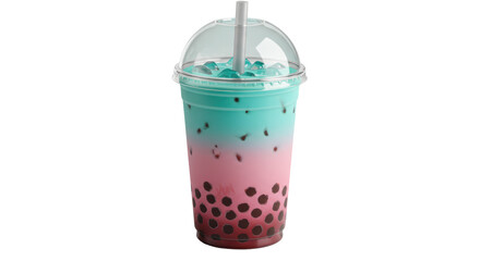 Isolated Colorful Bubble Tea