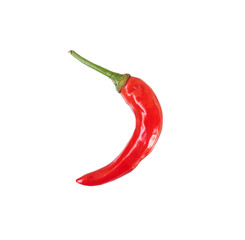 fresh red hot chili pepper isolated