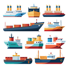 Nine classic Freighter arranged on a white background.