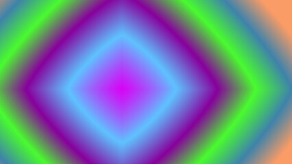 Vibrant neon gradient forming concentric diamonds