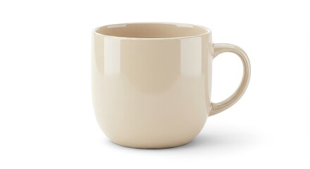 Ceramic Mug on White Background for Coffee or Tea