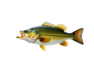 Realistic Illustration of a Largemouth Bass