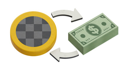 Isolated Coin and Money Exchange