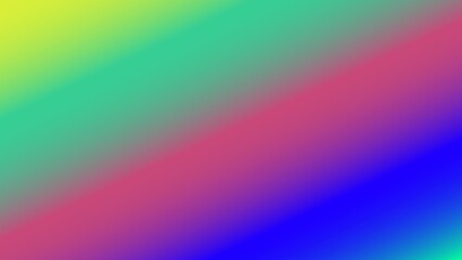 Diagonal gradient showcasing vibrant hues of yellow, green, pink, and blue, smoothly blending into each other