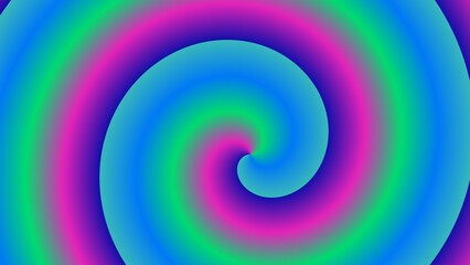 Obraz premium Hypnotic swirling spiral in vibrant blue, pink, and green hues