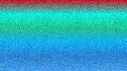 A vibrant horizontal gradient transitioning from red to teal, featuring a slightly grainy texture