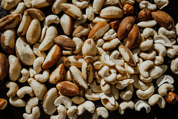 Close-Up of Nuts on Digital Screen