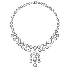 Obraz premium Elegant Diamond Necklace with Droplet Pendant