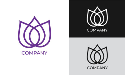 Flower Logo for Eco-Friendly Branding and Artistic Design Projects
