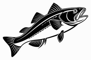 cod icon silhoette black vector
