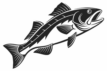 cod icon silhoette black vector