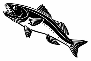 cod icon silhoette black vector