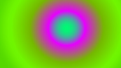 Vibrant concentric circles of lime, magenta, and teal gradients