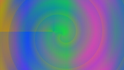 Psychedelic swirl of vibrant, pastel colors forming a hypnotic spiral pattern
