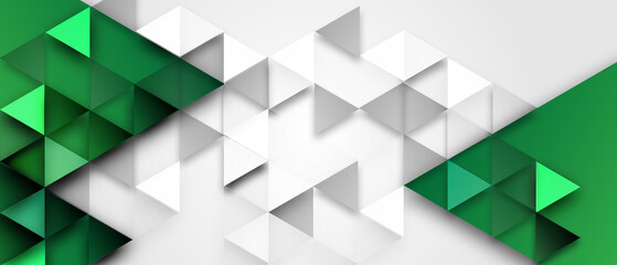green and white abstract background banner