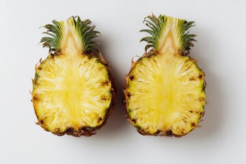 Two Pineapple Halves