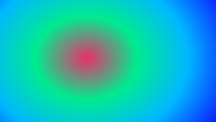 Concentric circles of vibrant, graduated hues, transitioning from a central pink to outer turquoise and blue