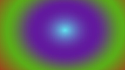 Abstract concentric circles of vibrant, blurred colors; a gradient of green, purple, and blue hues radiating from a bright center