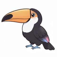 Naklejka premium Cute Cartoon Toucan Illustration
