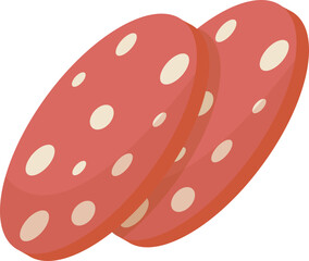Processed Meat Cuts Graphic Illustration