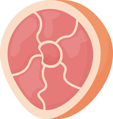 Processed Meat Cuts Graphic Illustration